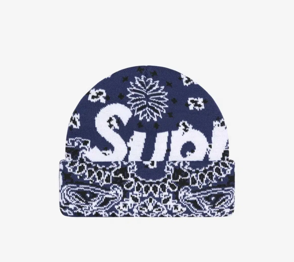 Supreme Big Logo Beanie Navy Bandana